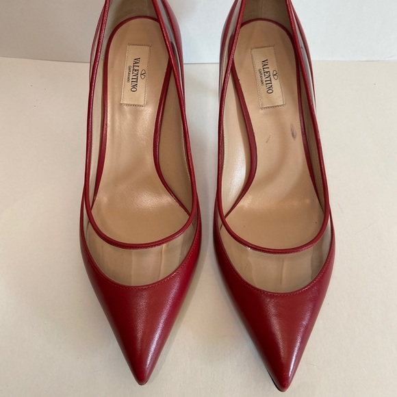 Authentic Valentino Garavani Woman's Pump Size EU40 US10 Red Shoes. - Picture 3 of 7